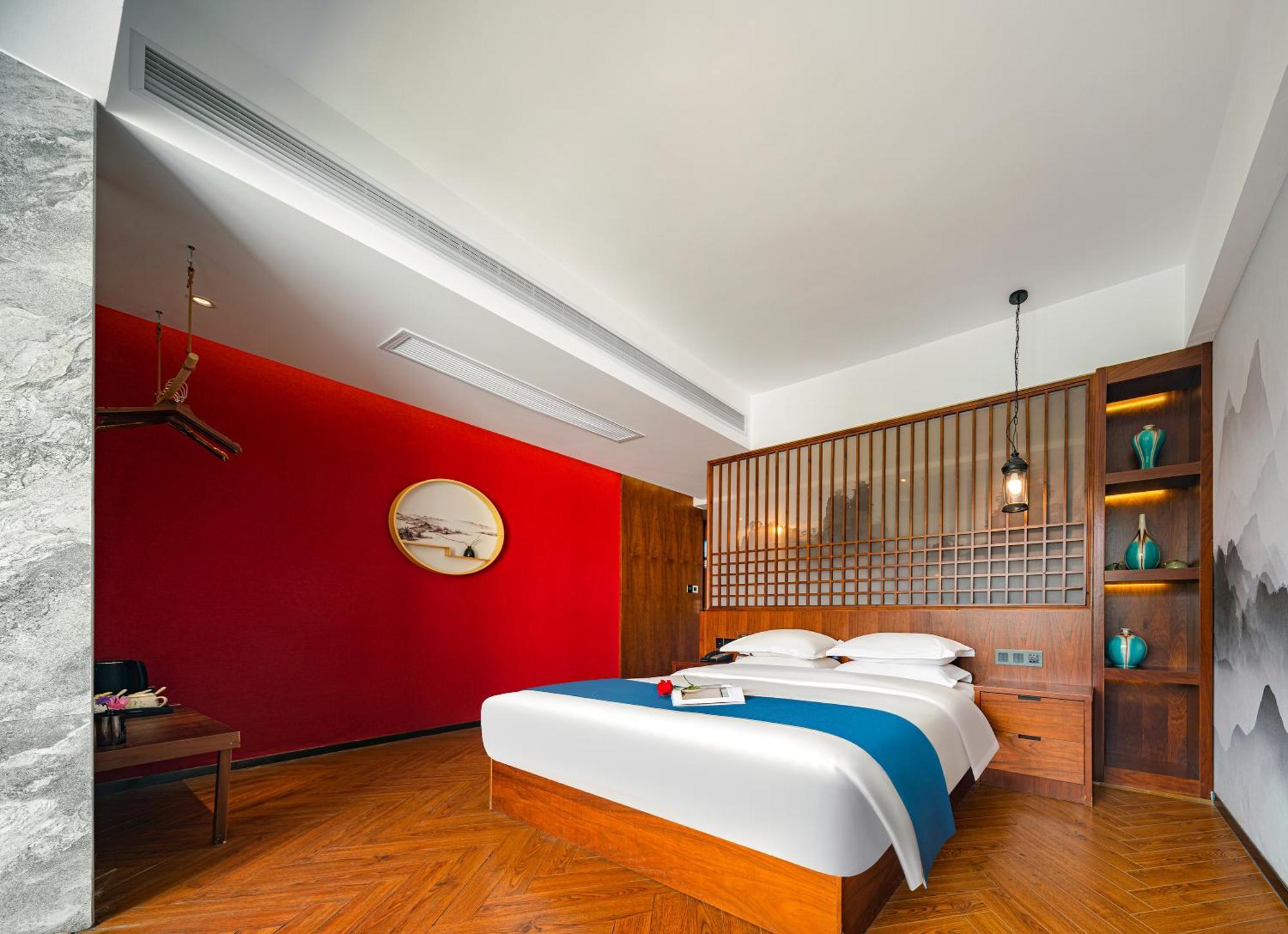 張家界武陵源北岸輕奢客棧 森林公園店 Hotel Csangcsiacsie Kültér fotó